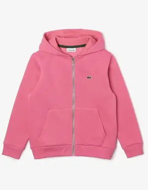 Lacoste Kids' Lacoste Kangaroo Pocket Hooded Zippered Sweatshirt