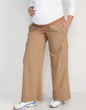 Old Navy - Maternity Rollover-Waist StretchTech Cargo Pants brown