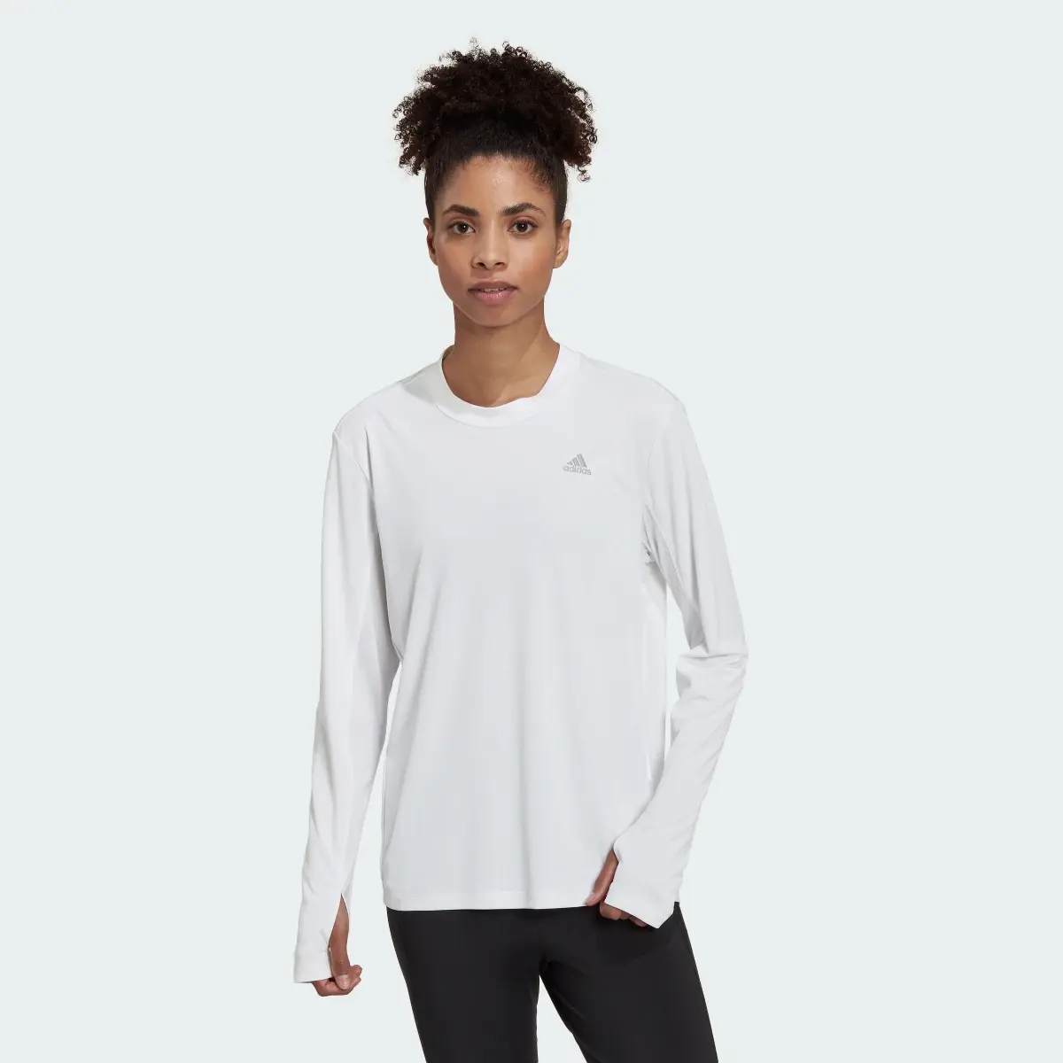 Adidas 3-Stripes Sport Brand Love Long Sleeve Tee. 2