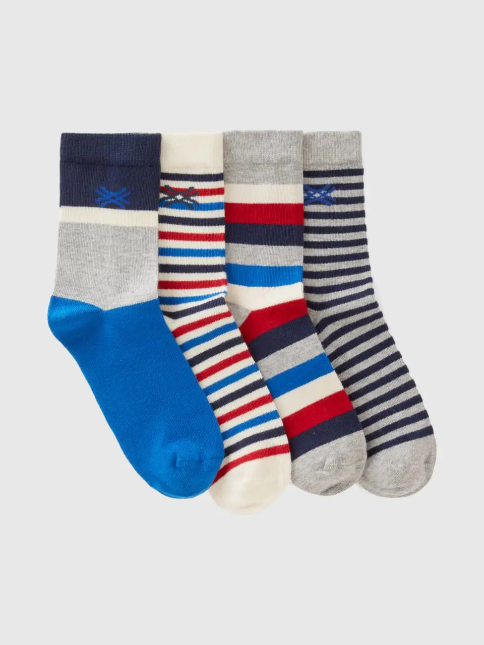 Benetton set of striped jacquard socks. 1