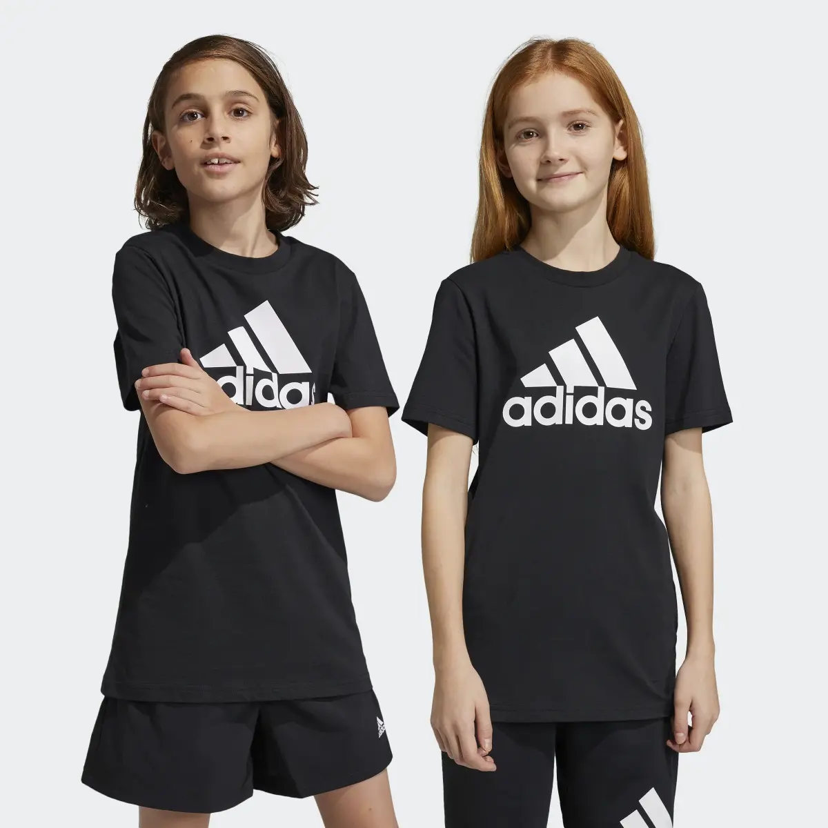 Adidas Essentials Big Logo Cotton Slim Tee. 1