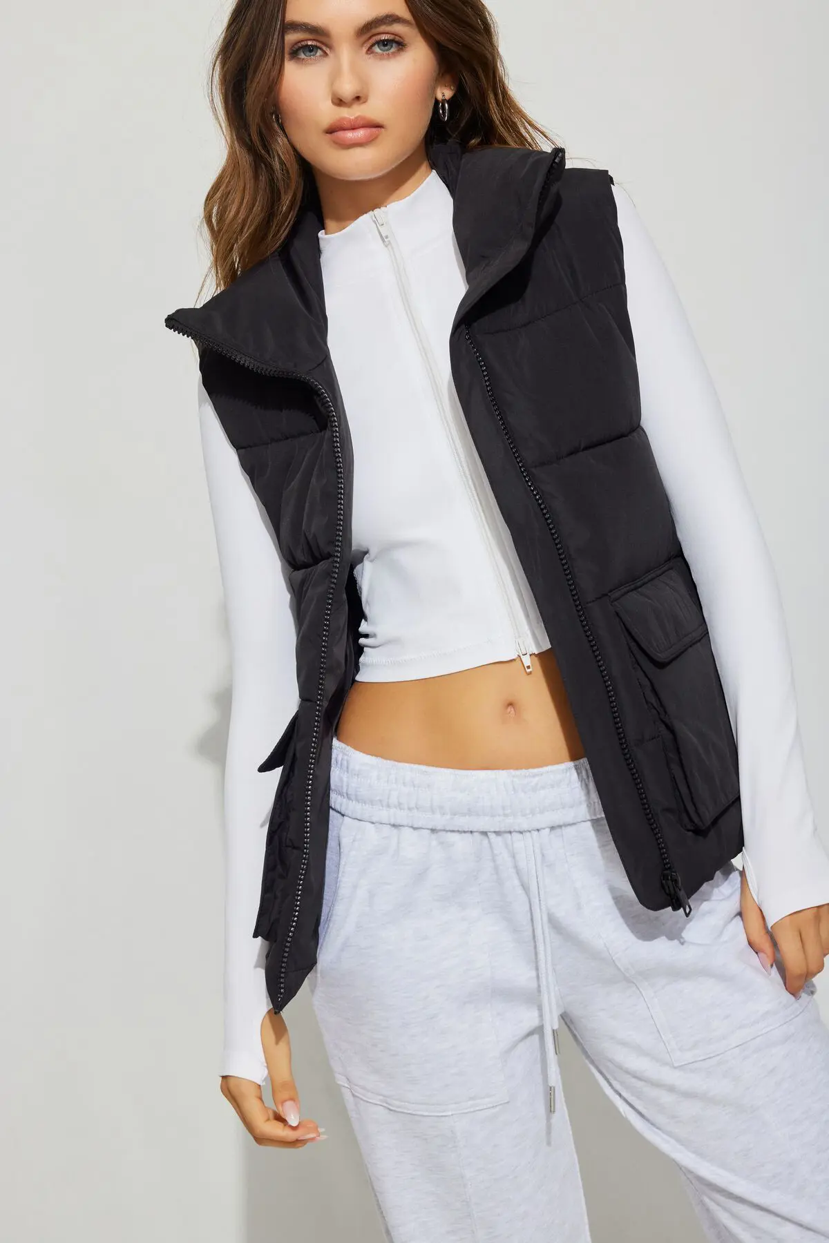 Garage Long Puffer Vest. 2