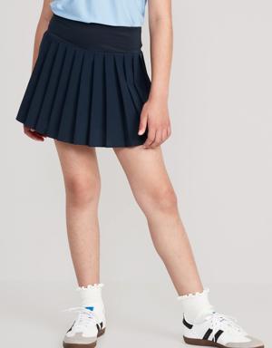 High-Waisted Pleated Performance Skort for Girls blue