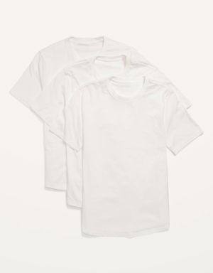 Soft-Washed Curved-Hem T-Shirt 3-Pack white