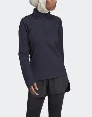 Adidas Run Fast Half-Zip Long Sleeve Sweatshirt