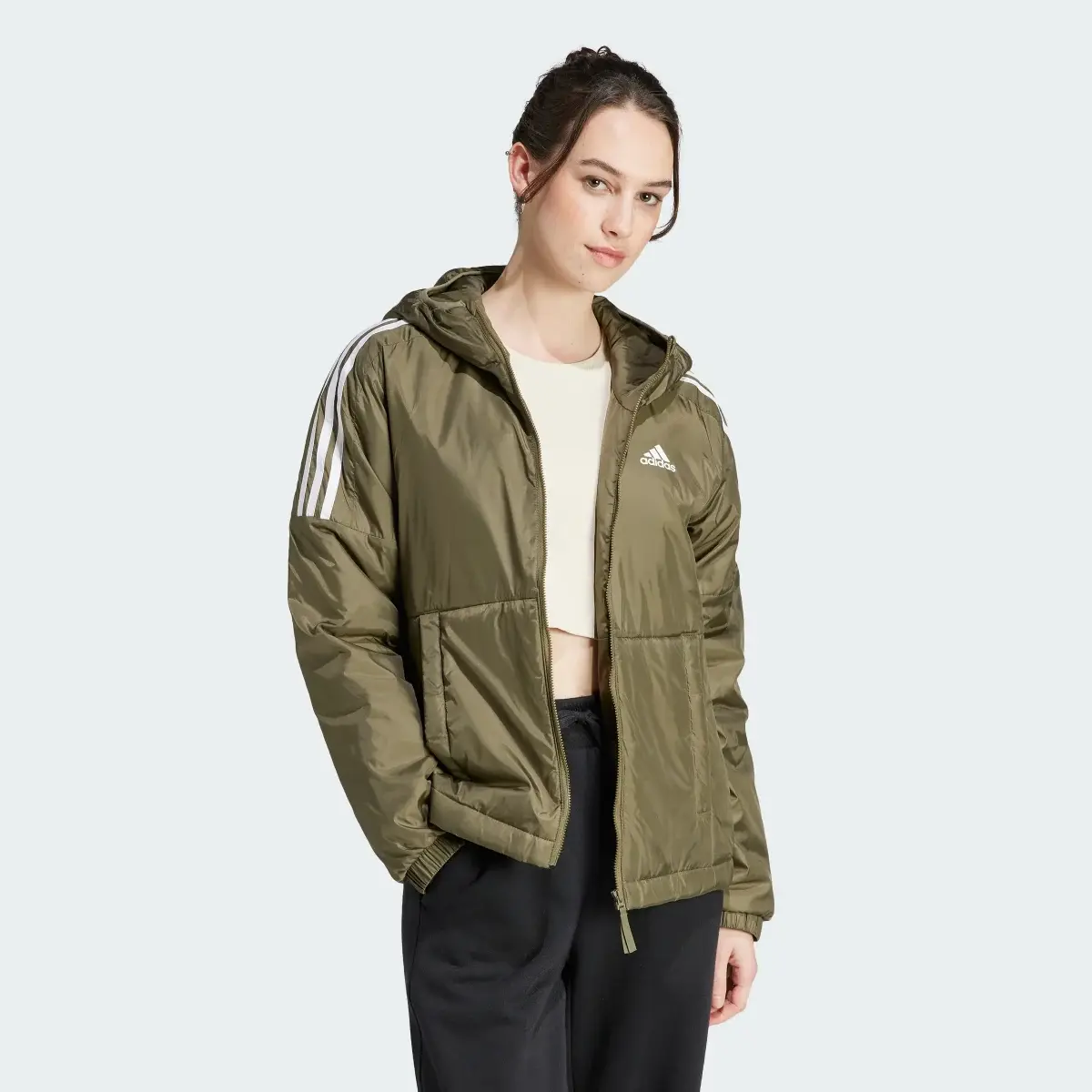 Adidas Essentials Insulated Hooded Jacket. 2