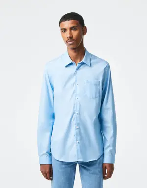 Men's Regular Fit Solid Cotton Shirt