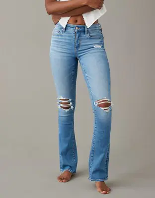 American Eagle Stretch High-Waisted Skinny Kick Jean. 1