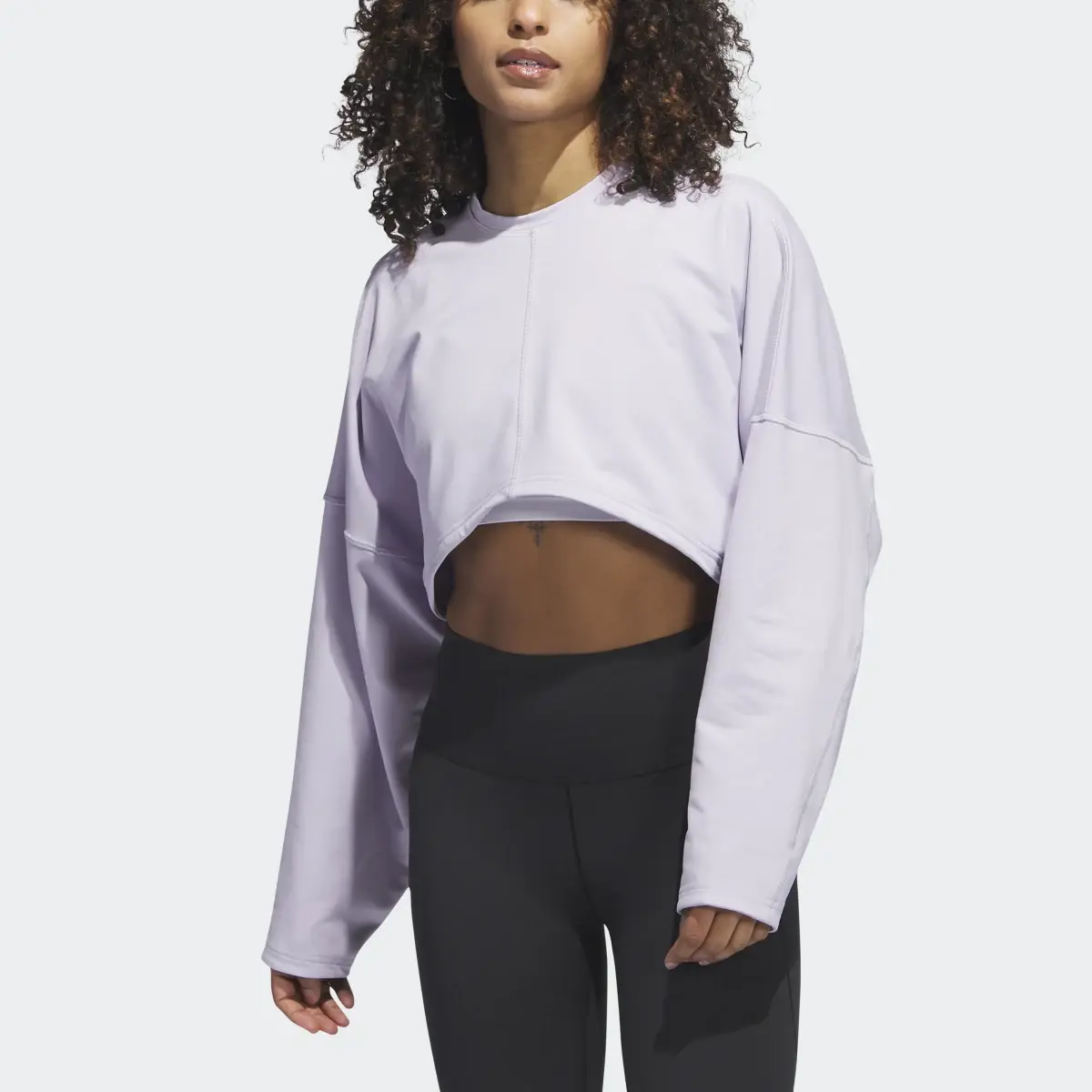 Adidas Yoga Studio Crop Sweatshirt. 1