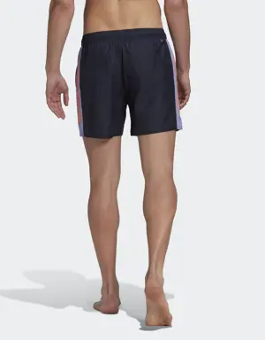 Short Length Colorblock 3-Stripes Swim Shorts