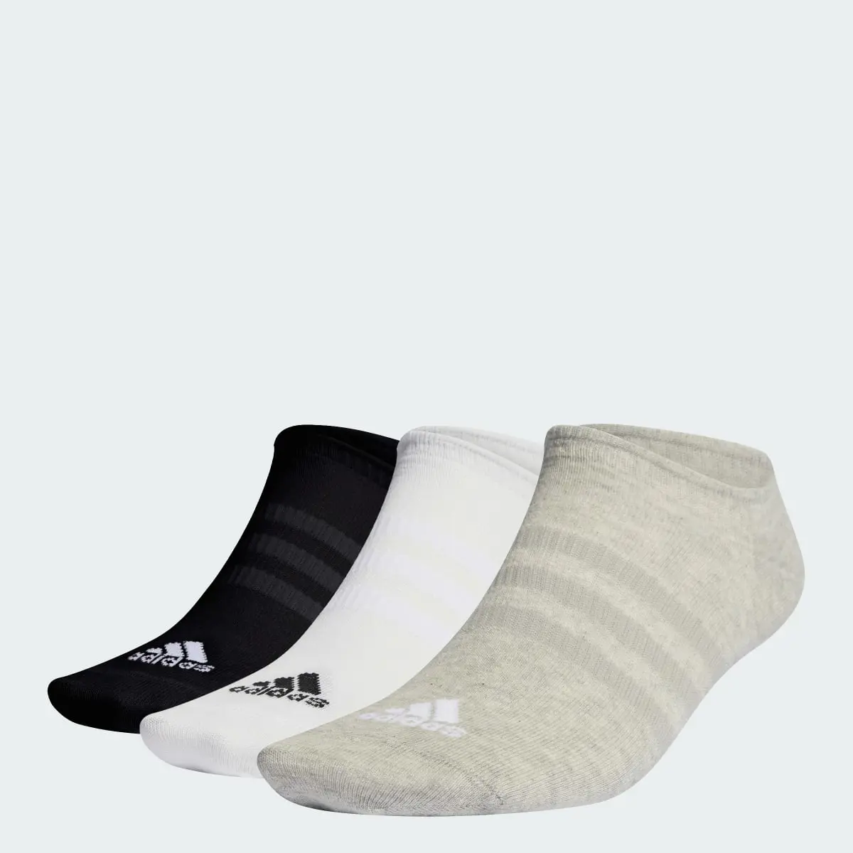 Adidas Thin and Light No-Show Socks 3 Pairs. 1