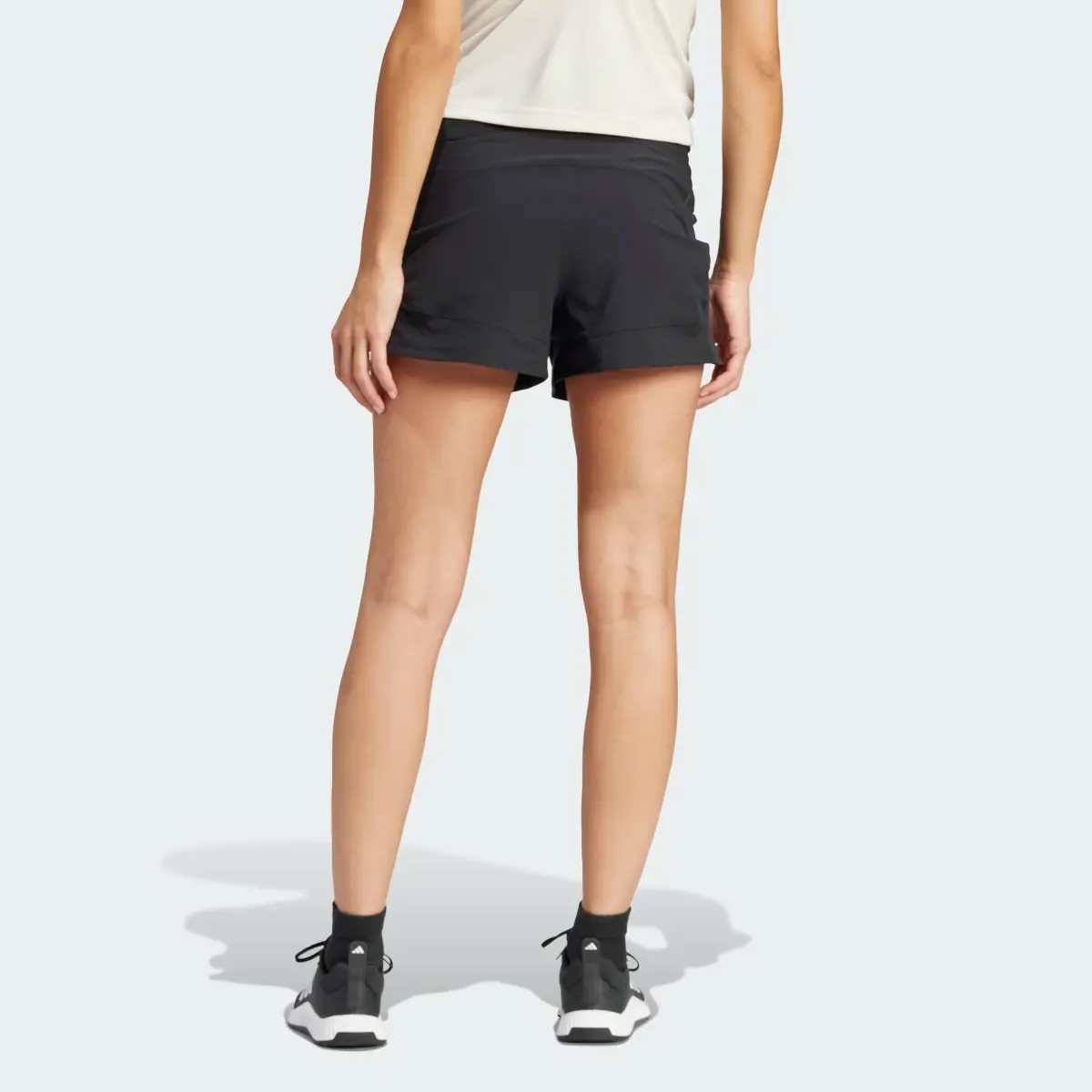 Adidas Pacer Woven Stretch Training Maternity Shorts. 3