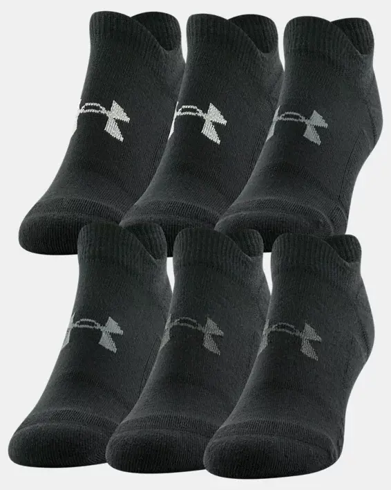 Under Armour Women's UA Cushioned 6-Pack No Show Socks. 1