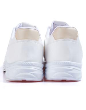 Beyaz Yüksek Taban Bağcıklı Suni Deri Erkek Spor Ayakkabı - 89113