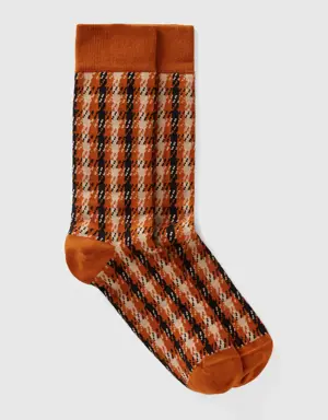 long check camel socks