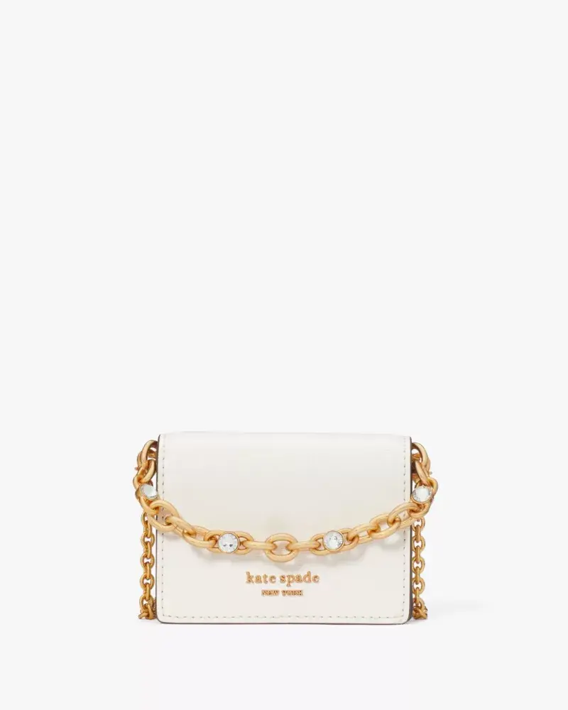 Kate Spade Morgan Embellished Chain Card Case. 1