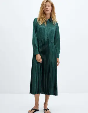 Paisley-print satin dress