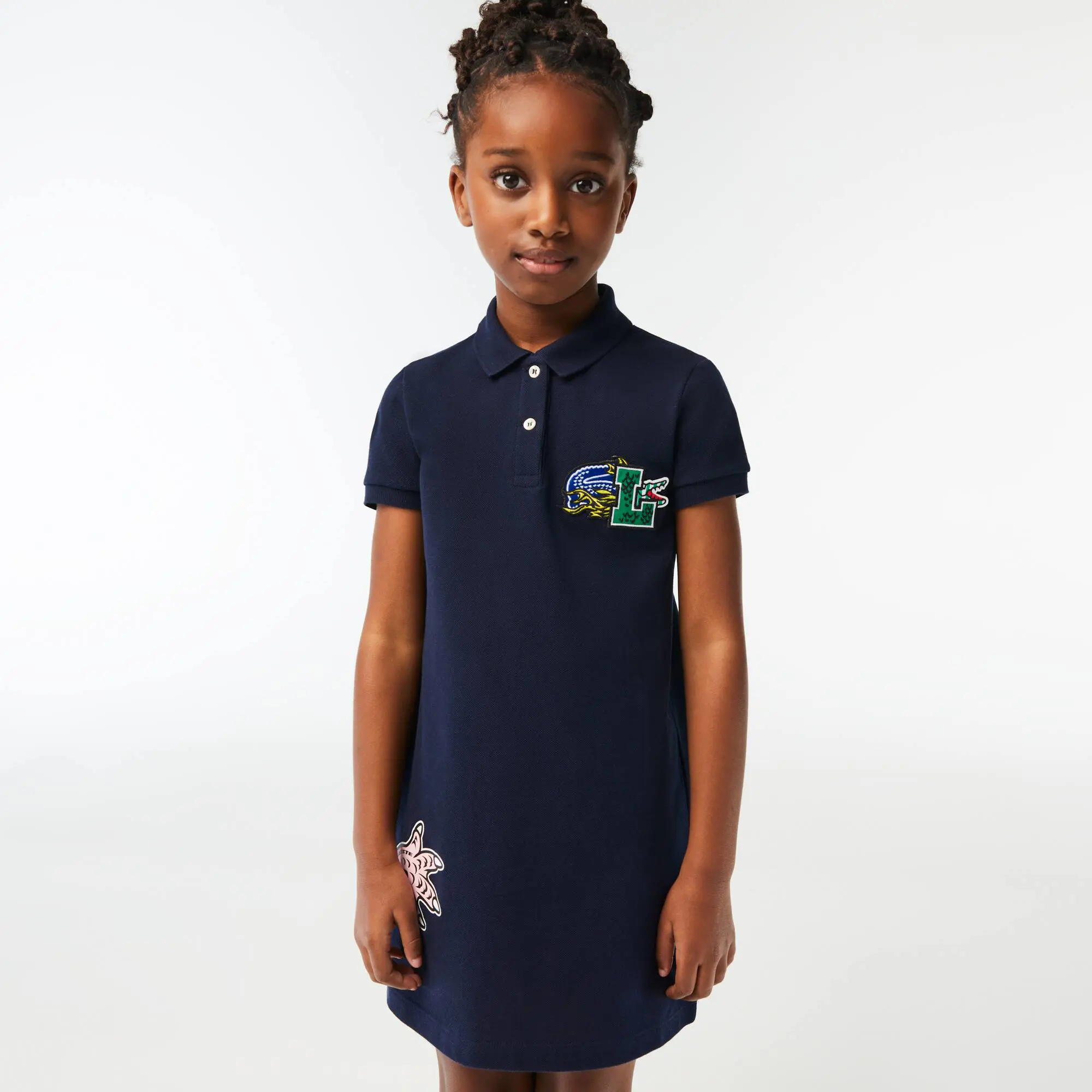 Lacoste Girls' Lacoste Holiday Organic Cotton Polo Shirt Dress. 1
