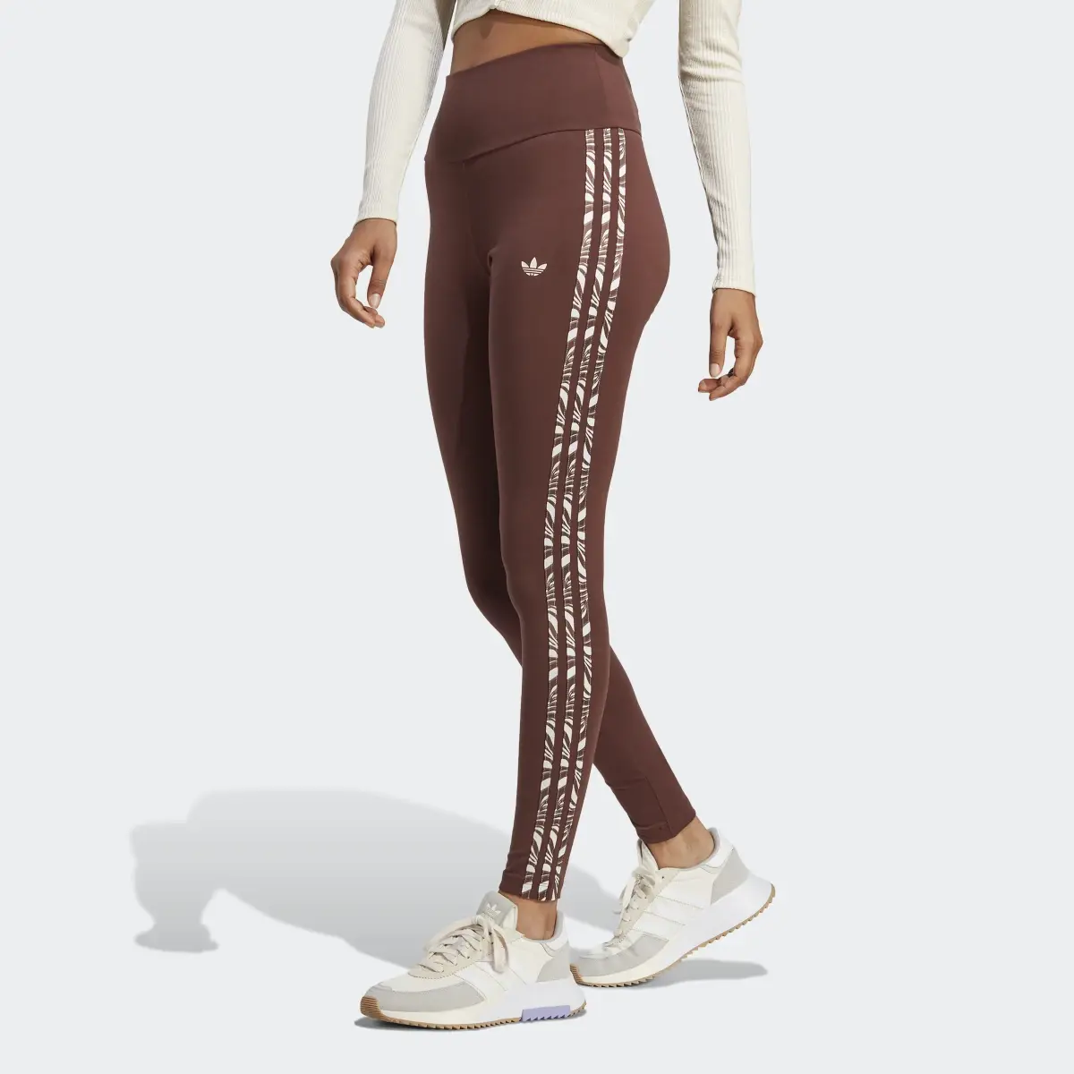 Adidas Abstract Animal Print Leggings. 1