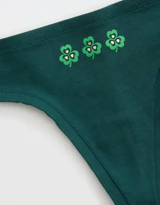 American Eagle Superchill St. Paddy's Day Cotton Thong Underwear. 2