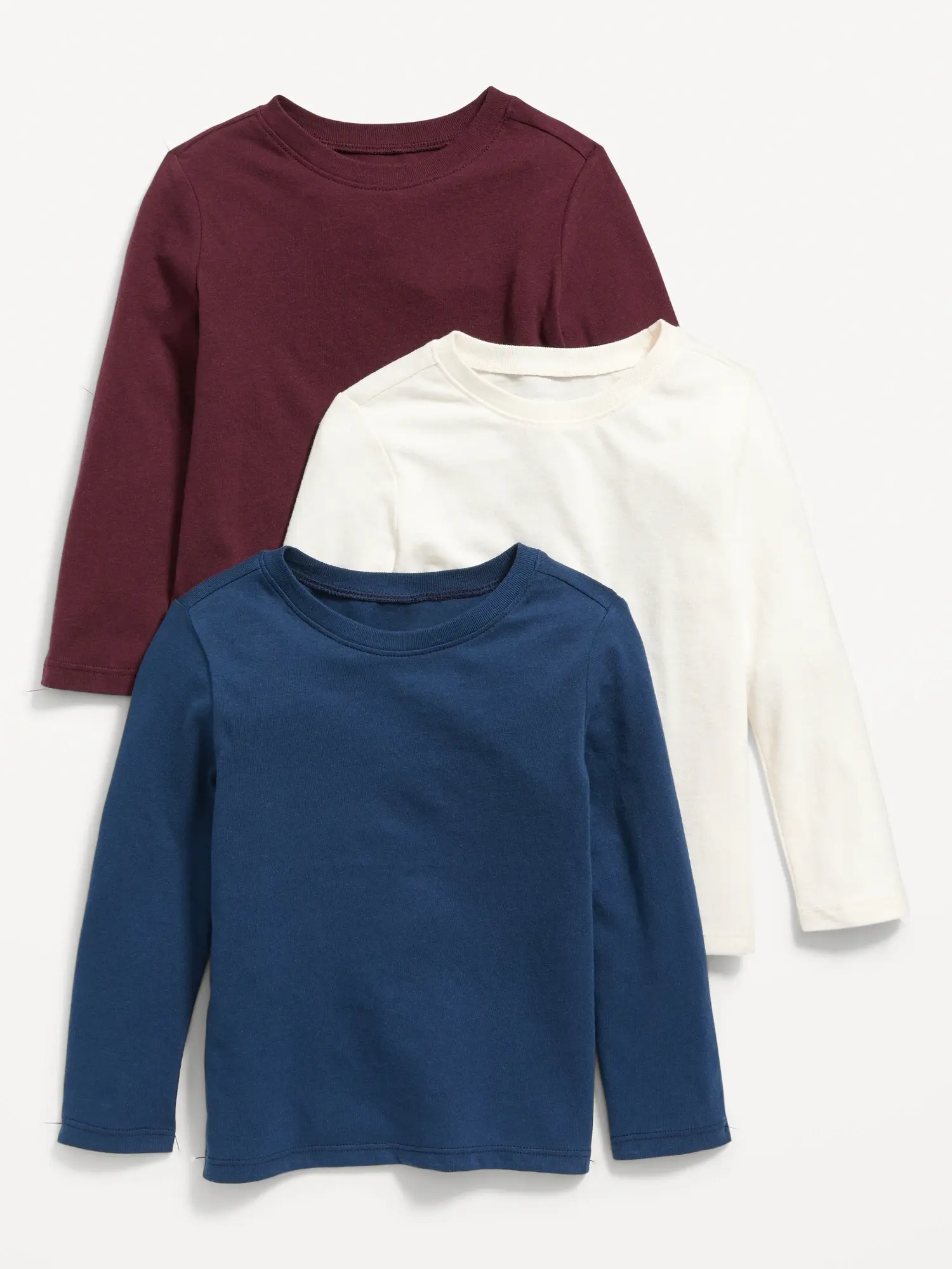 Old Navy Unisex Long-Sleeve T-Shirt 3-Pack for Toddler multi. 1