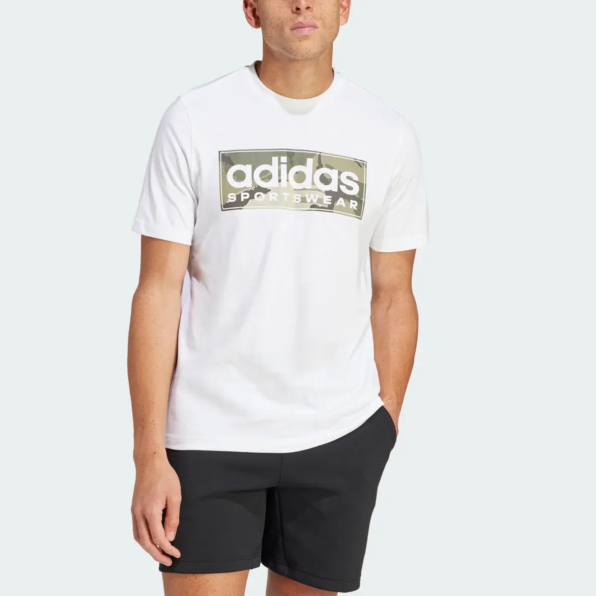 Adidas Camo Linear Graphic T-Shirt. 1