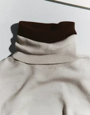 Sweter z golfem ze 100% wełny merynosa