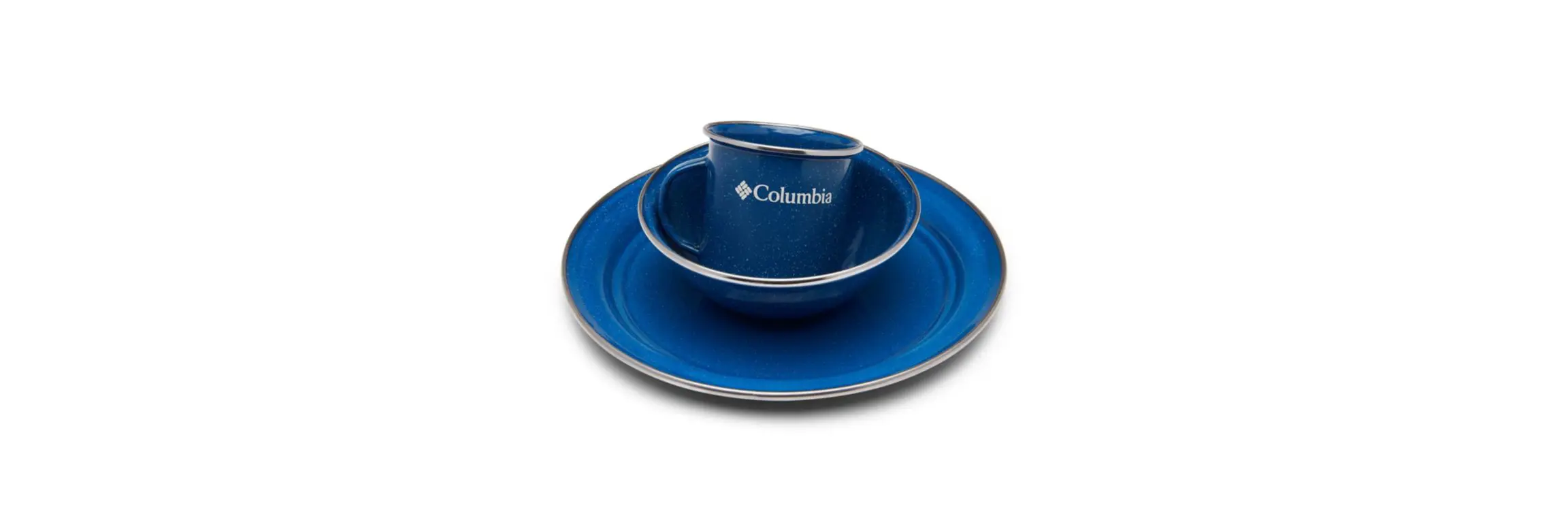 Columbia Four-Person Enamelware Table Set. 1