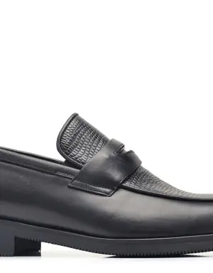 Siyah Bağcıksız Termo Erkek Ayakkabı -21572-
