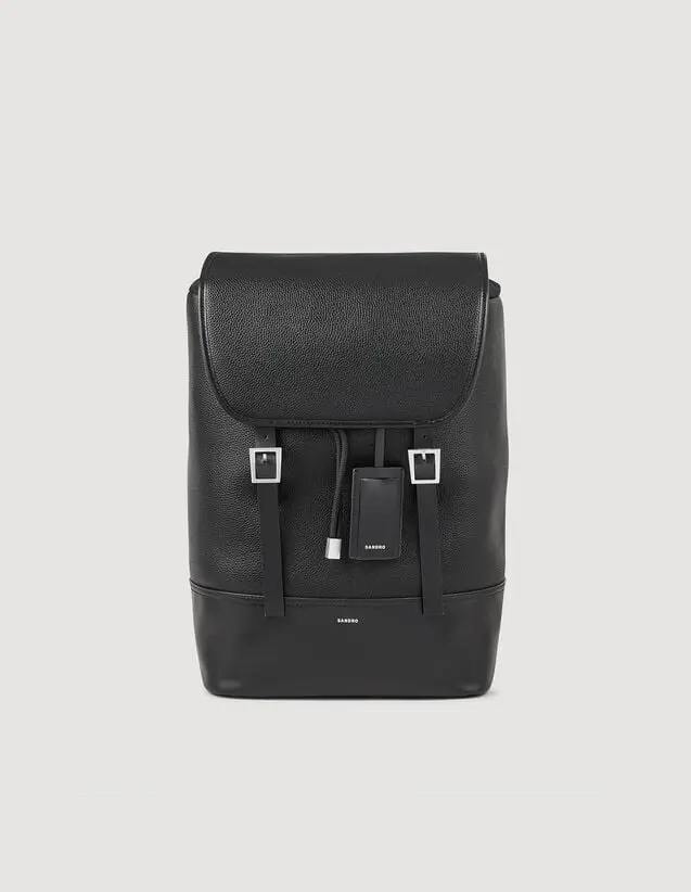 Sandro Canvas and leather backpack. 2