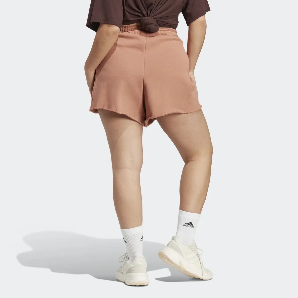 Adidas Collective Power High-Rise Relaxed Shorts (Plus Size). 2