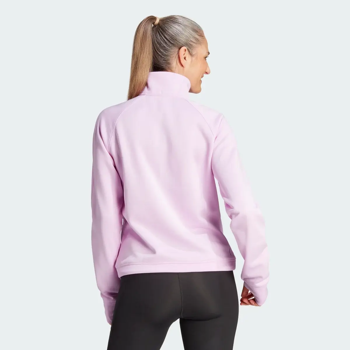 Adidas Aeroready Game & Go Quarter-Zip Fleece Top. 3