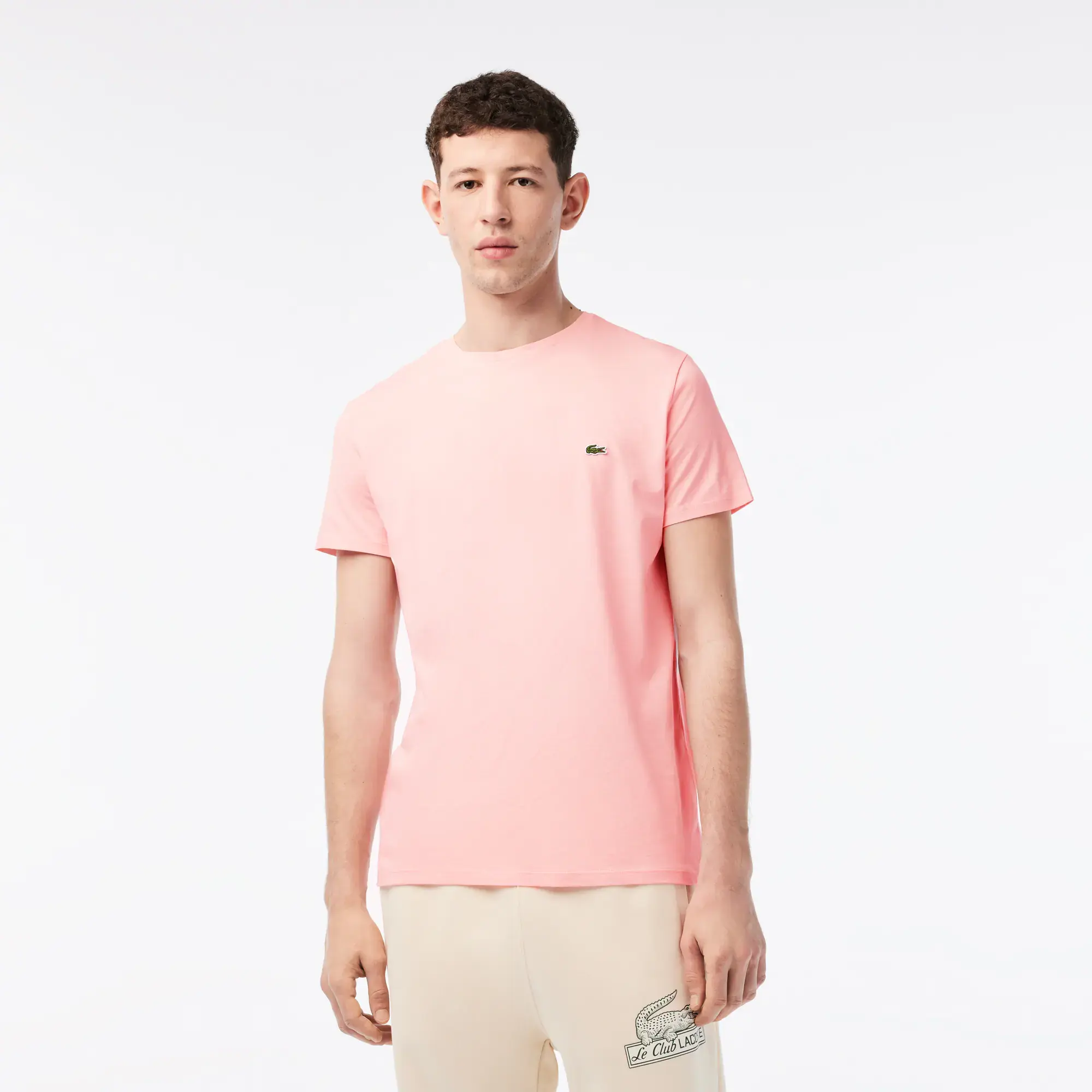 Lacoste Men's Crew Neck Pima Cotton Jersey T-Shirt. 1