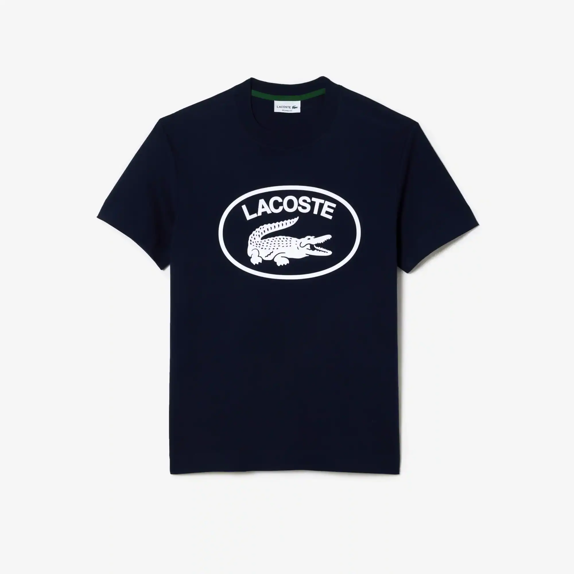 Lacoste Men's Relaxed Fit Branded Cotton T-Shirt. 2
