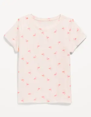 Old Navy Softest Short-Sleeve Printed T-Shirt for Girls white