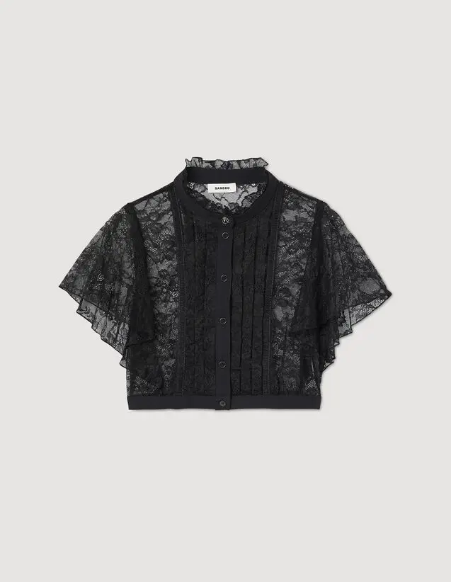 Sandro Short lace blouse. 2