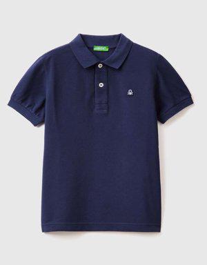 Erkek Çocuk Lacivert Logolu Polo T Shirt