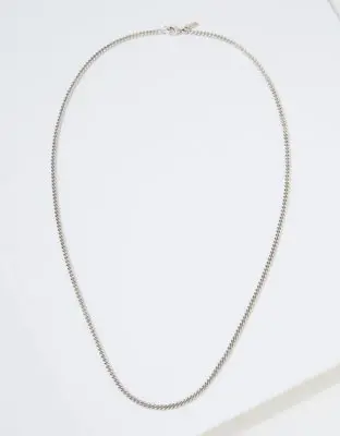 American Eagle O Silver Chain Necklace. 1