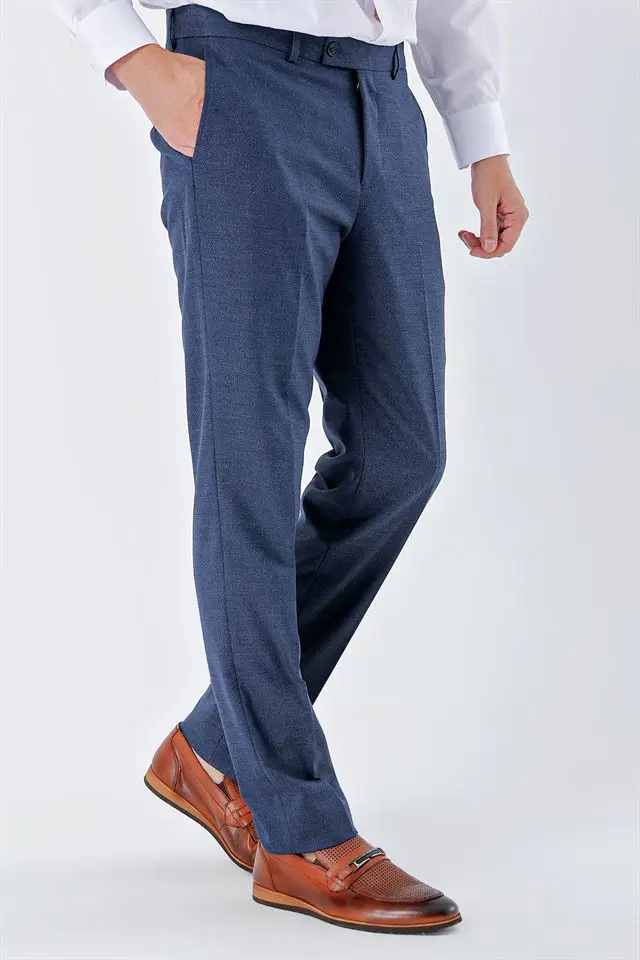 İmza Lacivert Yan Cepli Comfort Fit Rahat Kesim Klasik Pantolon 1003235152. 2
