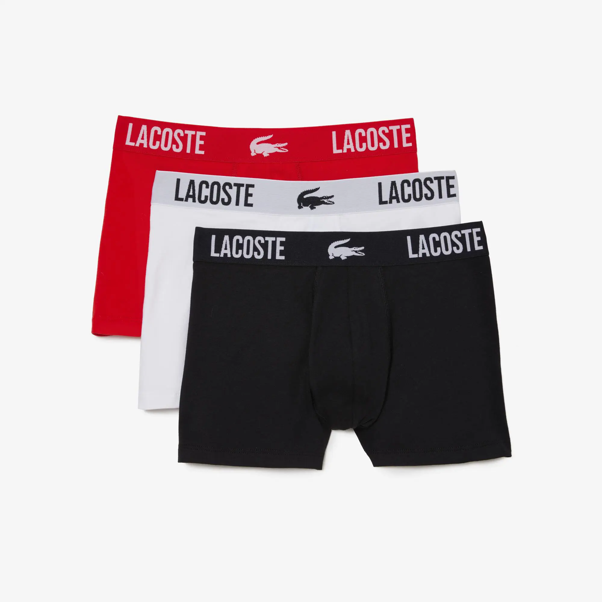 Lacoste Men's Lacoste Branded Jersey Trunk Three-Pack. 2