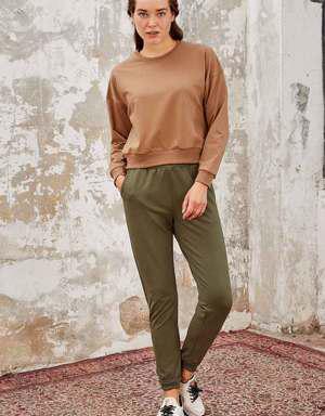 Toprak Basic Rahat Form O Yaka Kadın Sweatshirt - 97114
