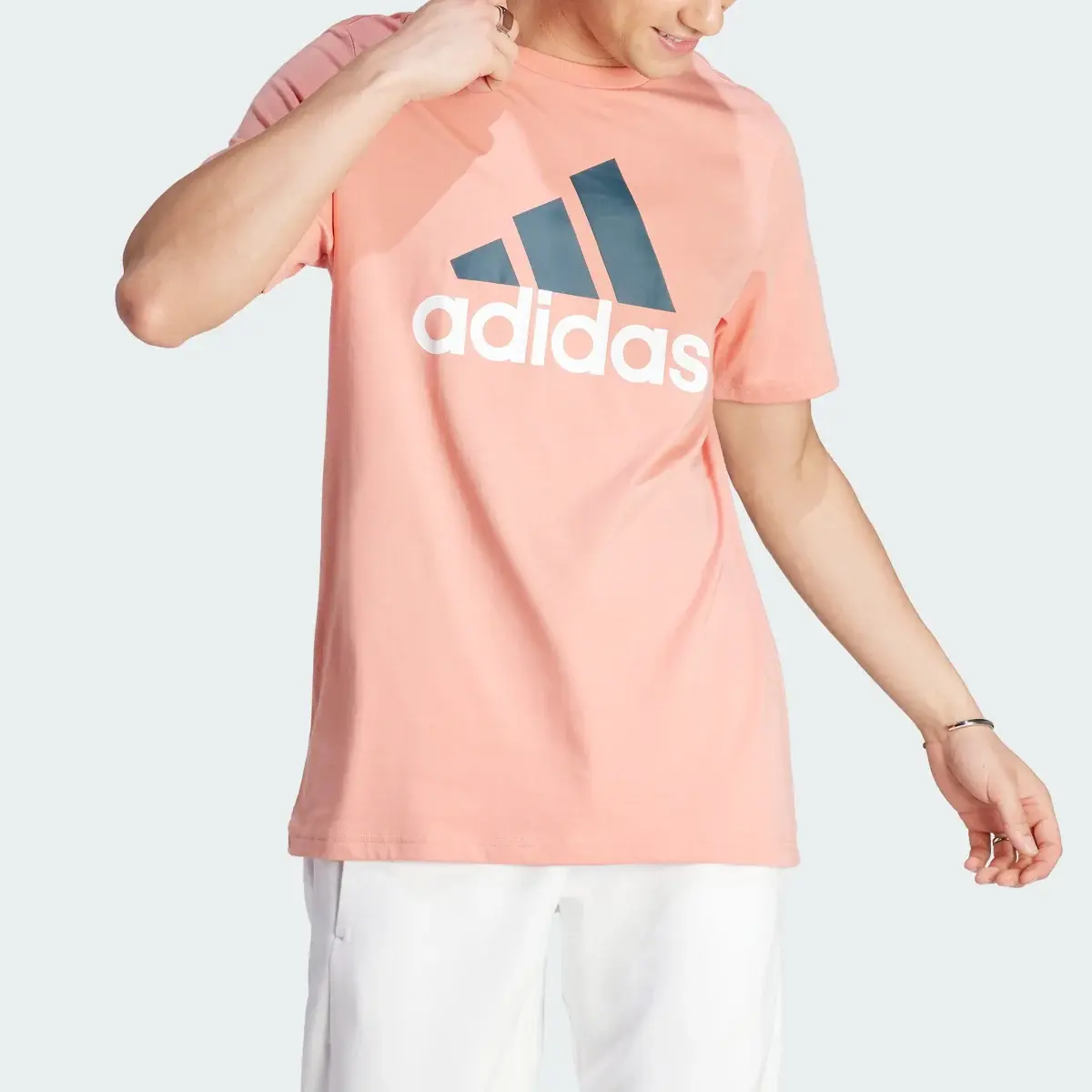 Adidas Essentials Single Jersey Big Logo Tişört. 1