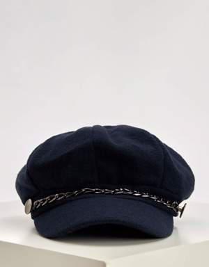 Kadın Zincirli Kasket Şapka