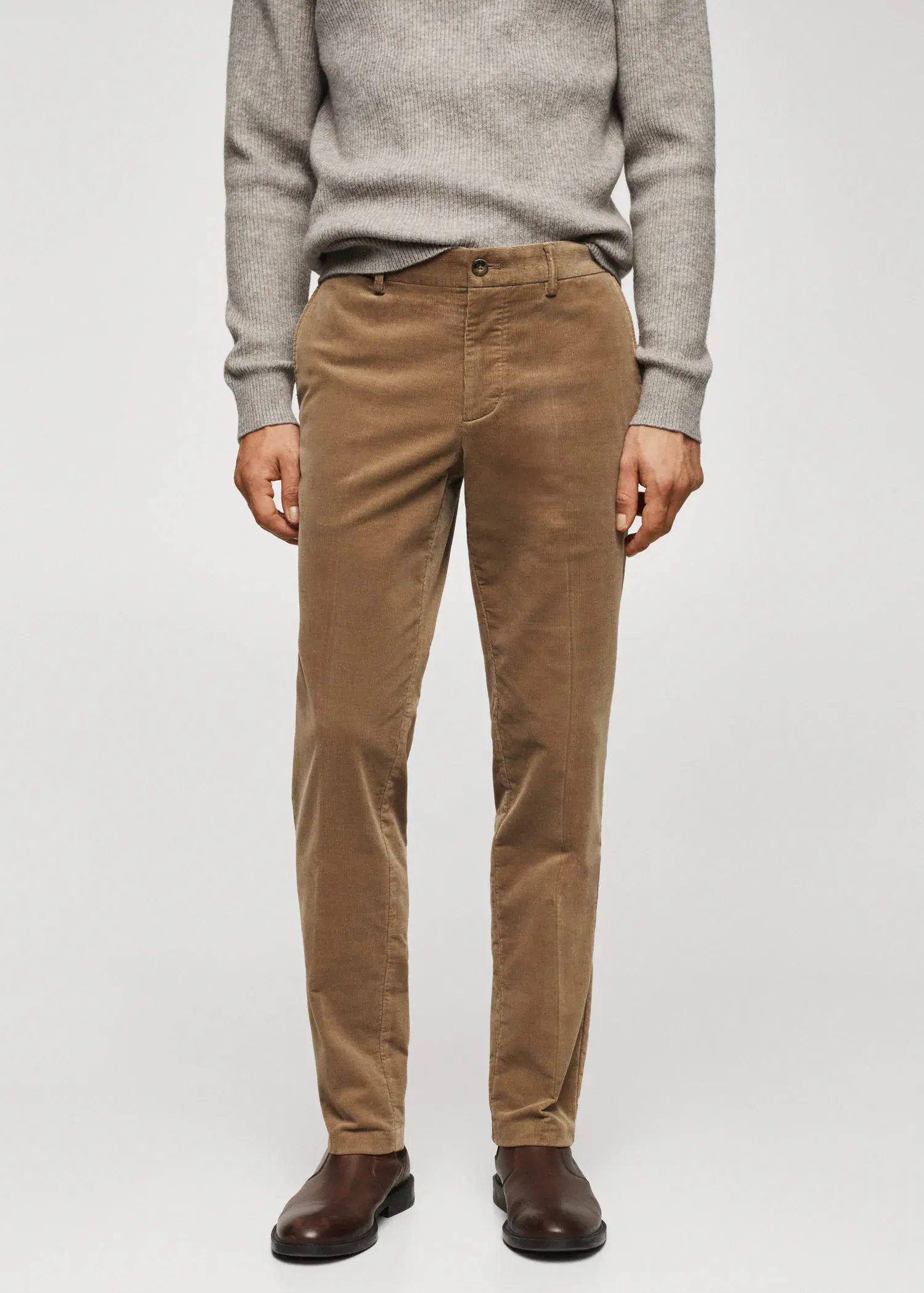 Mango Slim-fit micro-corduroy pants. 2
