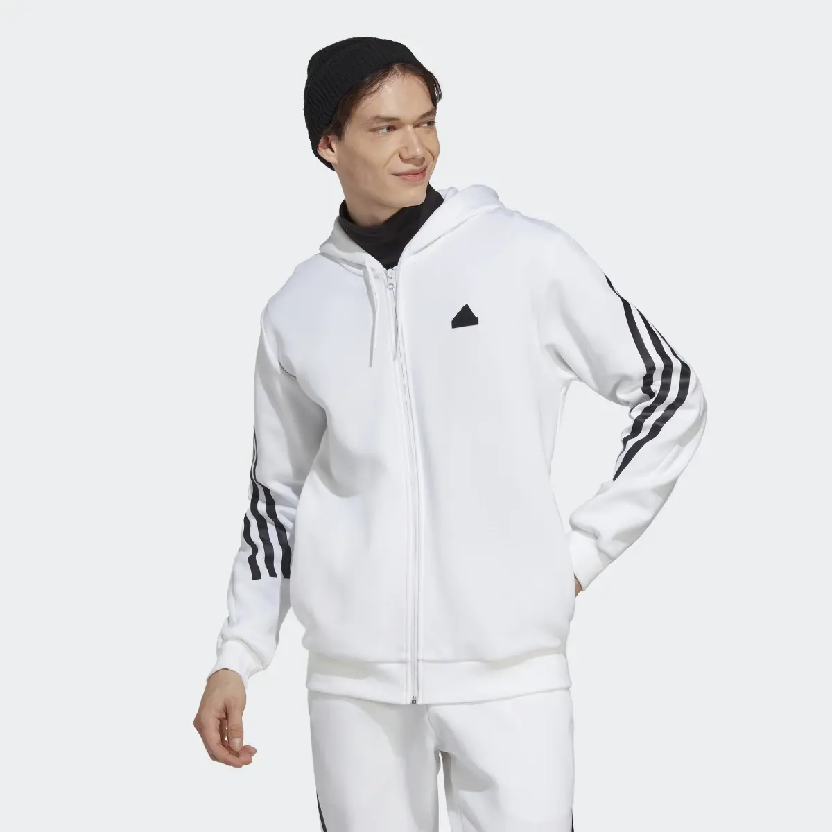 Adidas Future Icons 3-Stripes Full-Zip Hoodie. 2