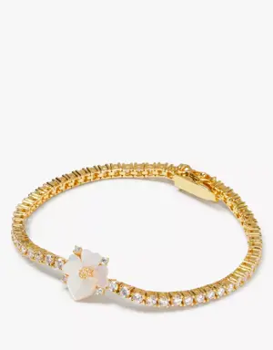 Precious Pansy Delicate Tennis Bracelet