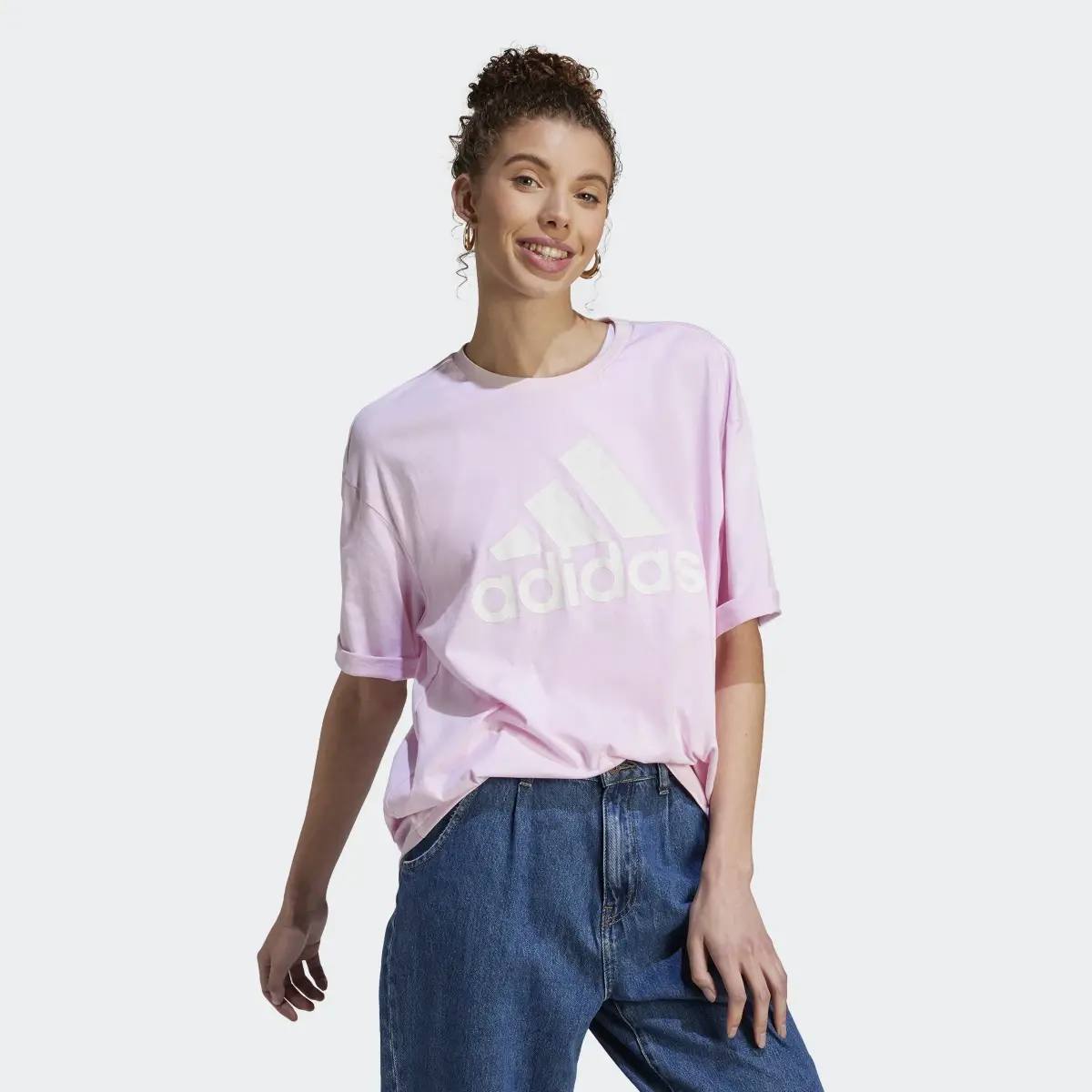 Adidas Essentials Big Logo Boyfriend T-Shirt. 2