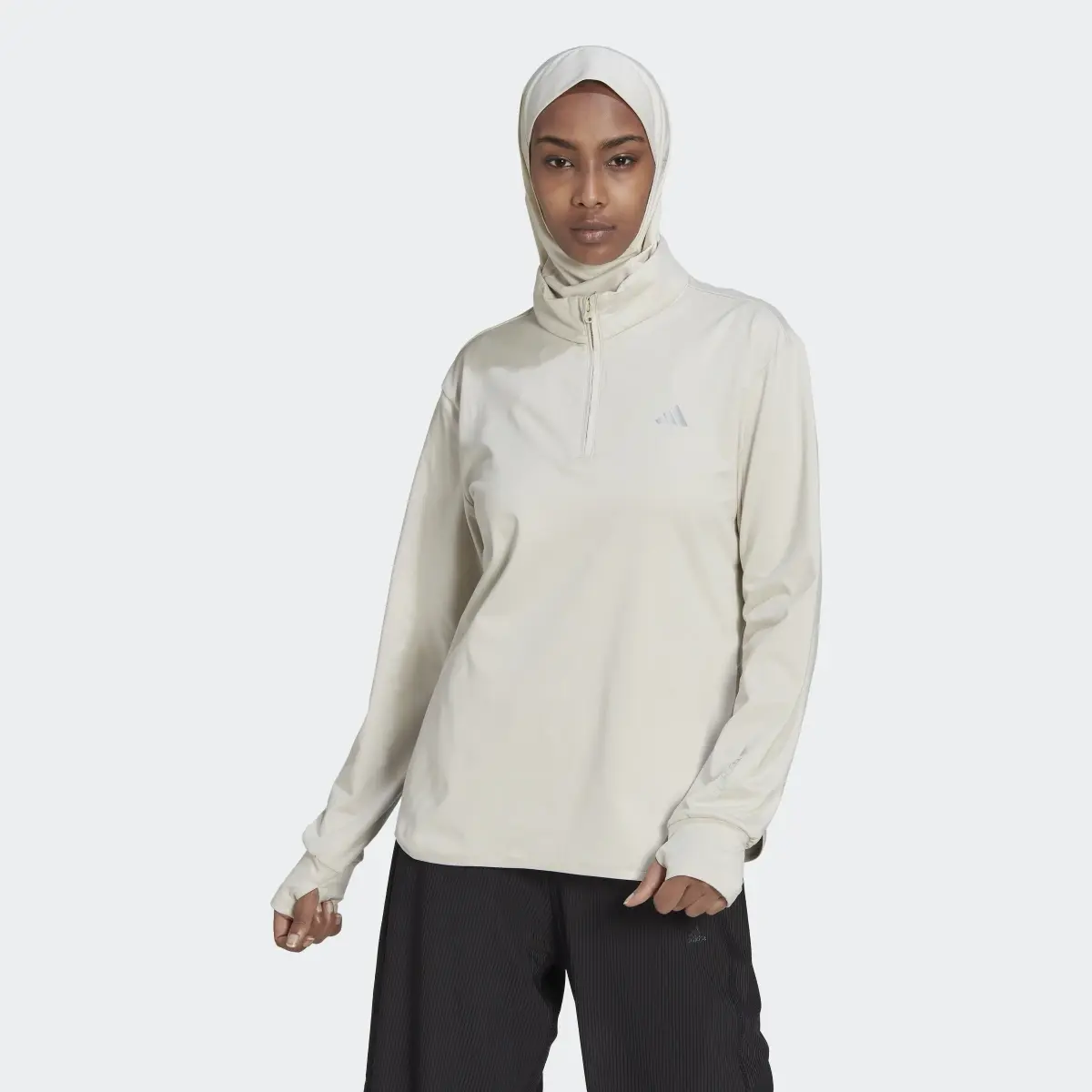 Adidas Techfit AEROREADY Warm Quarter-Zip Training Top. 2