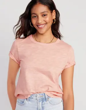 EveryWear Slub-Knit T-Shirt for Women pink