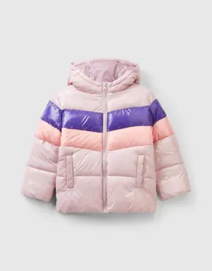 color block padded jacket